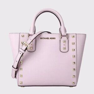 Nwot Michael Kors Sandrine Gold Studded Shoulder Bag Satchel Purse